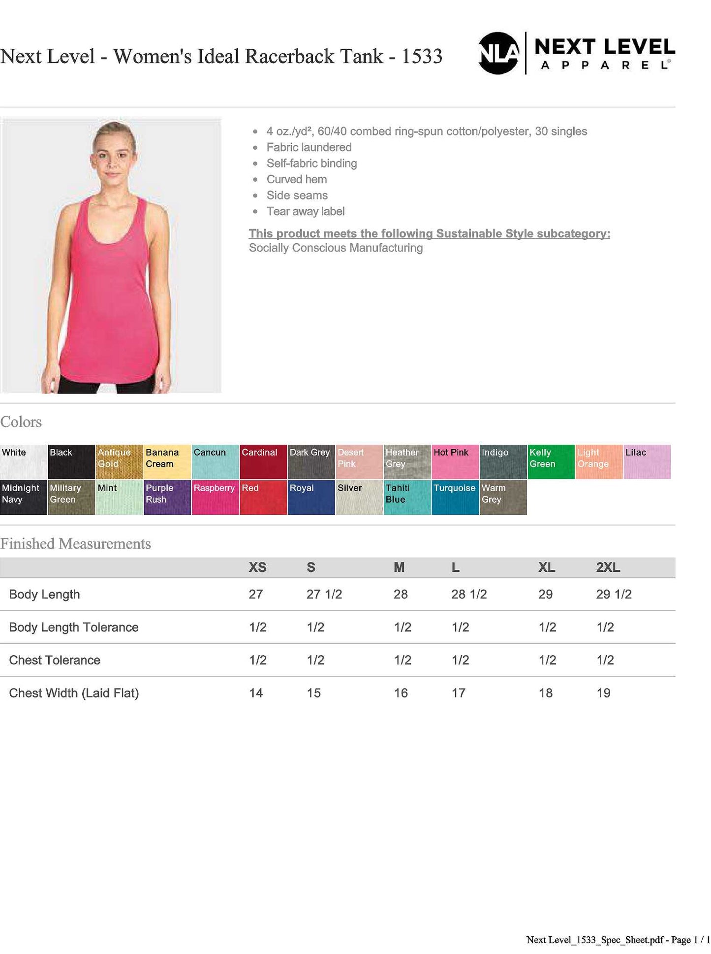 Harleton - Ladies Racerback Tank Top 1533-Black