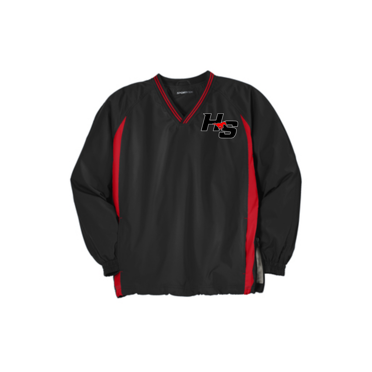 HS - JST62  Sport-Tek® Tipped V-Neck Raglan Wind Shirt