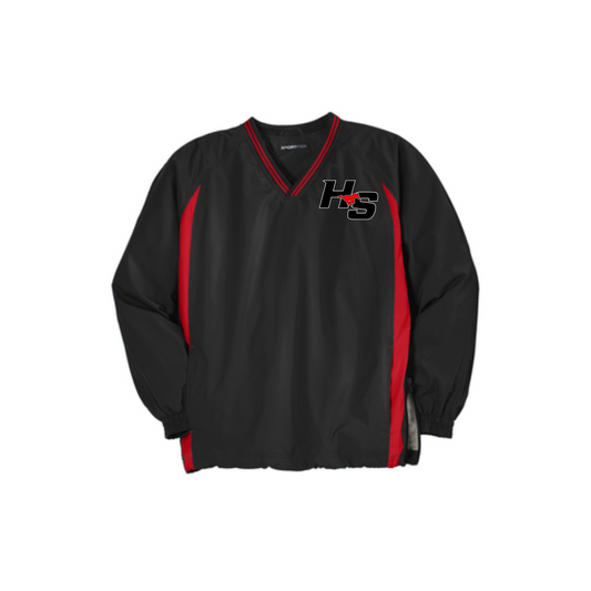 HS - JST62  Sport-Tek® Tipped V-Neck Raglan Wind Shirt