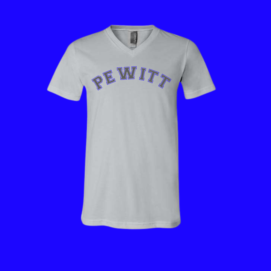 Pewitt White or light grey V-Neck T-Shirt