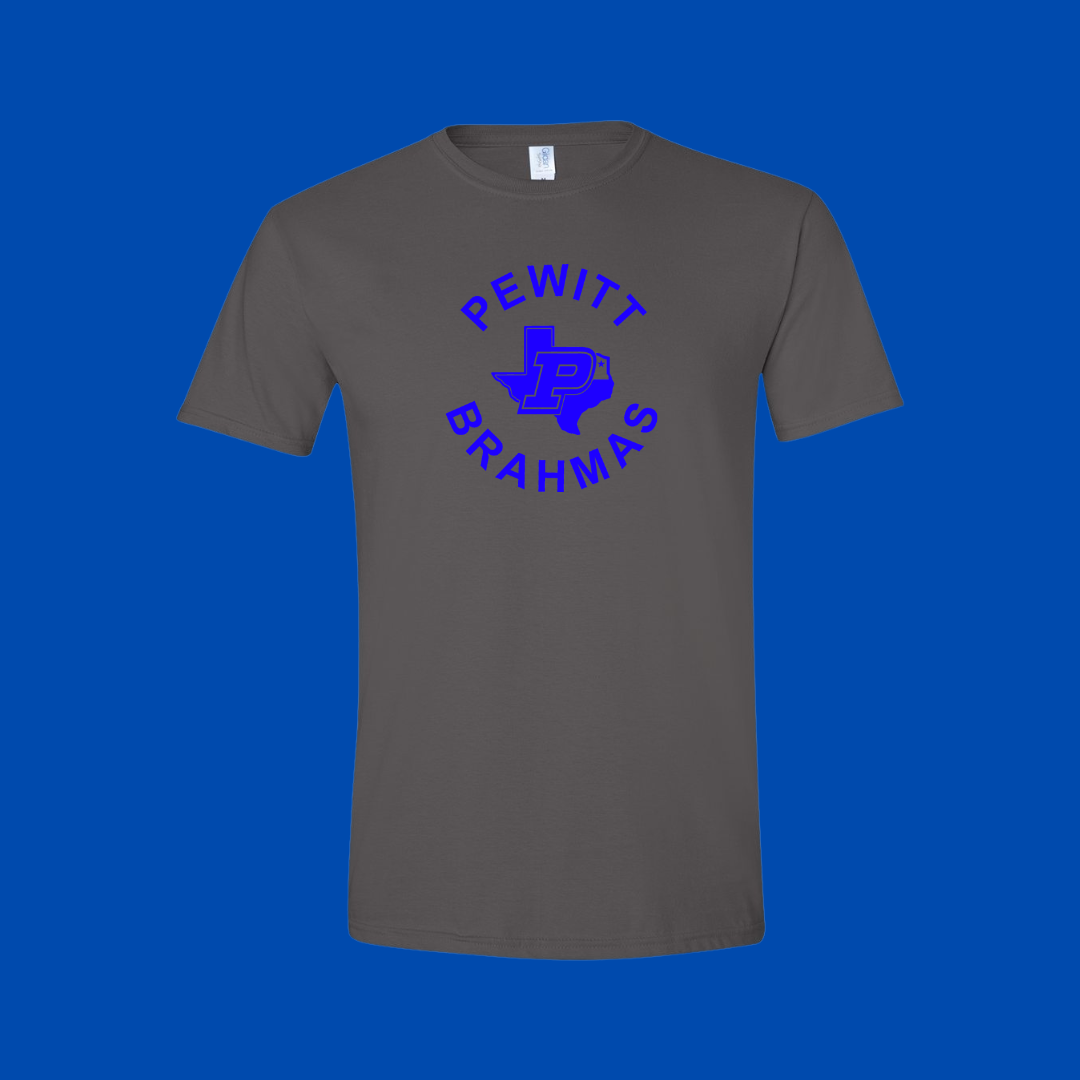 Pewitt Fan Wear Royal or White Design T-Shirt Short Sleeve