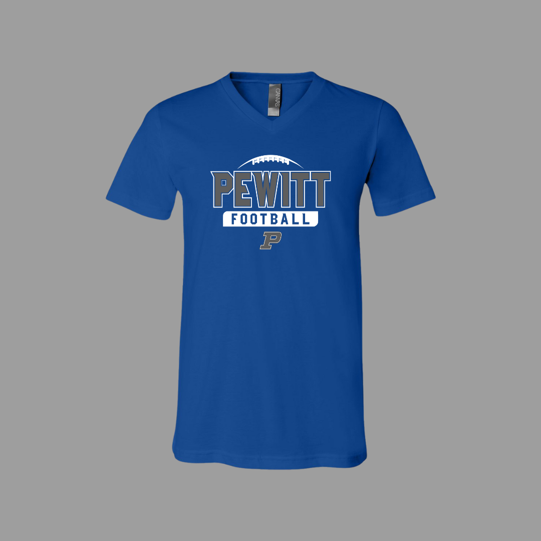 Pewitt Football V-Neck T-Shirt