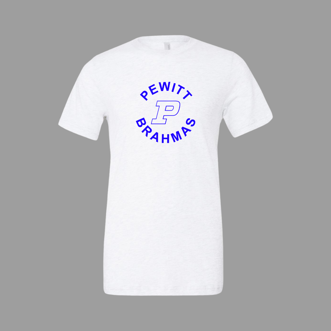 Pewitt Fan Wear Royal or White Design T-Shirt Short Sleeve