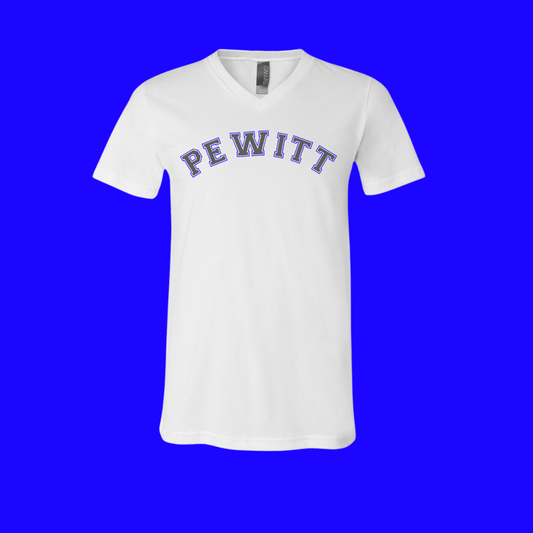 Pewitt White or light grey V-Neck T-Shirt