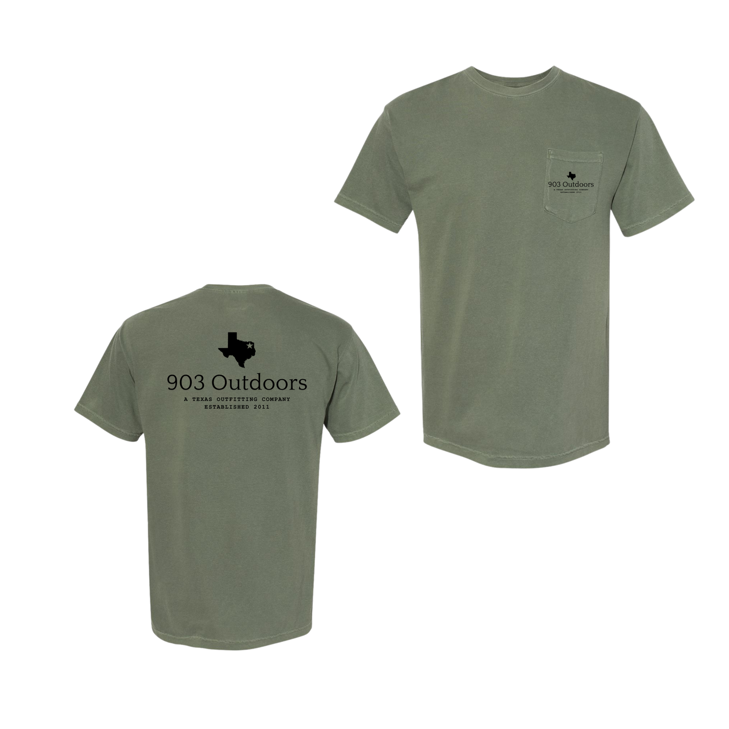903- Graphic Comfort Colors Pocket Tee