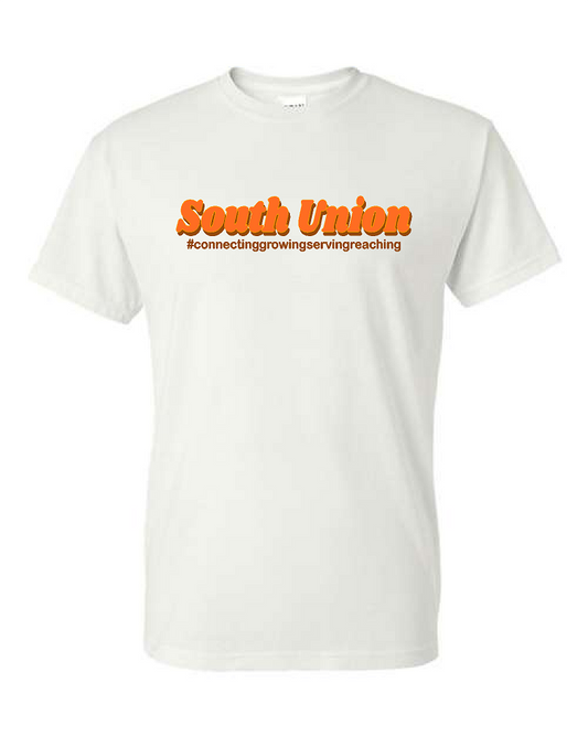 South Union White Triblend Tshirt